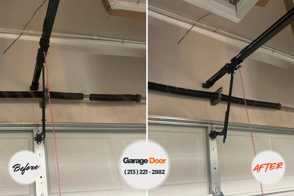 Before and after: garage door repair Logan County